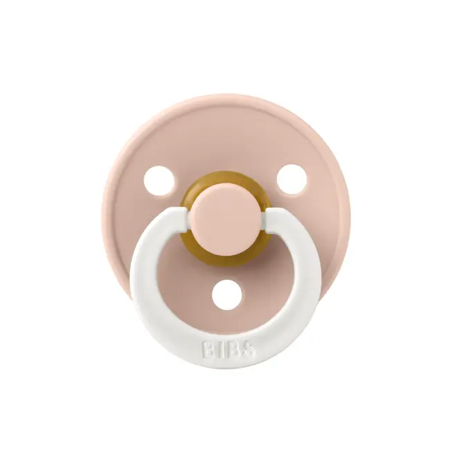 Bibs - suzeta fosforescenta colour glow latex, tetina rotunda, 18 luni +-blush bbb300256c