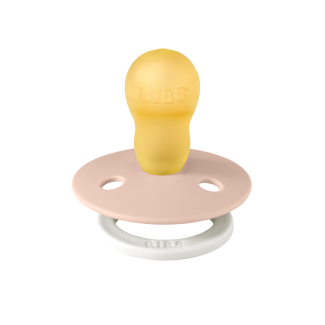 Bibs - suzeta fosforescenta colour glow latex, tetina rotunda, 18 luni +-blush bbb300256c