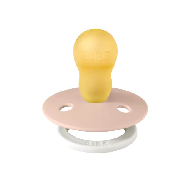 Bibs - suzeta fosforescenta colour glow latex, tetina rotunda, 18 luni +-blush bbb300256c