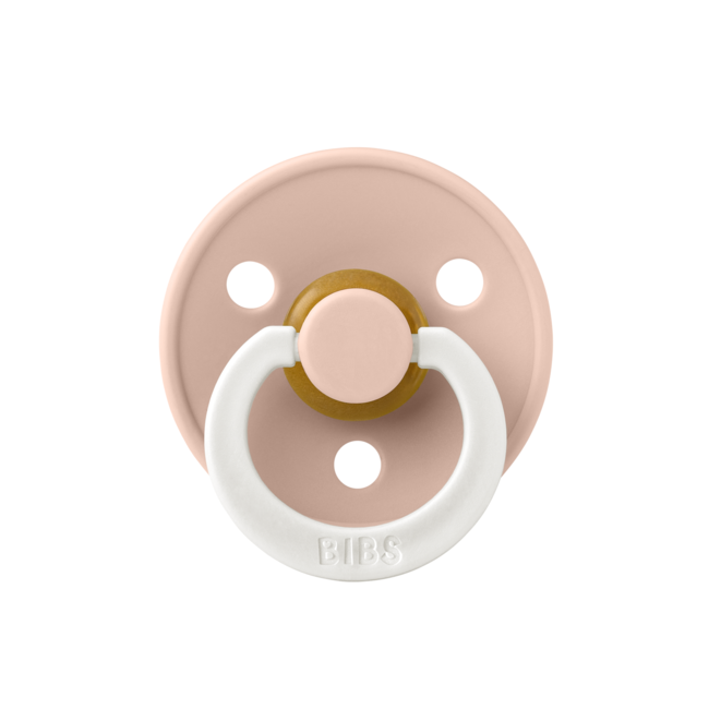 Bibs - suzeta fosforescenta colour glow latex, tetina rotunda, 6 luni +-blush bbb200256c