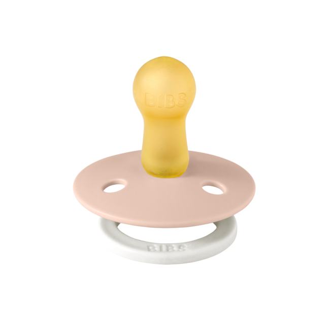 Bibs - suzeta fosforescenta colour glow latex, tetina rotunda, 6 luni +-blush bbb200256c