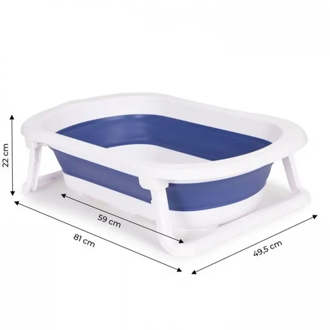 Cadita de baie cu dop de scurgere ecotoys ha-b27 - albastru edeediha-b27blue