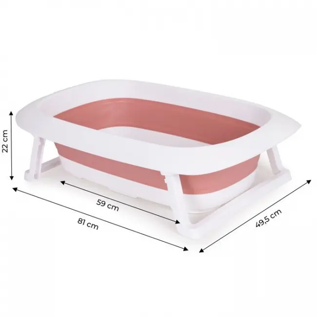 Cadita de baie cu dop de scurgere ecotoys ha-b31 - roz edeediha-b31pink