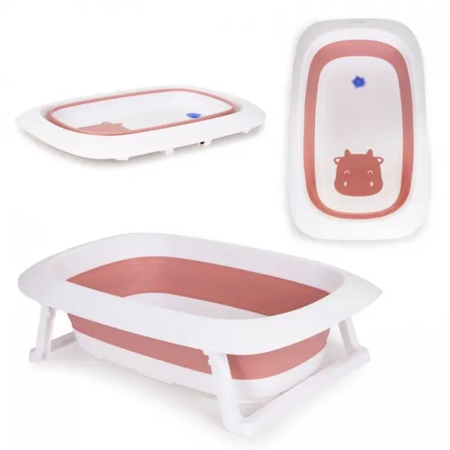 Cadita de baie cu dop de scurgere ecotoys ha-b31 - roz edeediha-b31pink