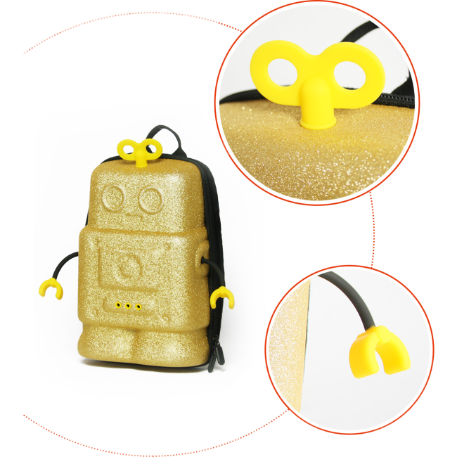 Ghiozdan prescolari Robot Stralucitor Supercute EBS832 BBJEBS832_Auriu