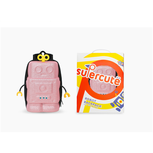 Ghiozdan prescolari Robot Stralucitor Supercute EBS832 BBJEBS832_Roz