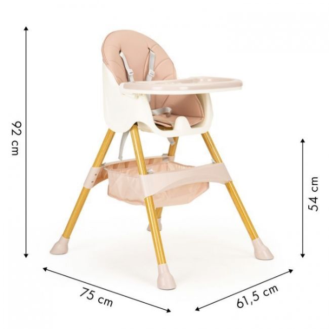 Scaun de masa 2 in 1 ecotoys hc-823s - roz edeedihc-823spink