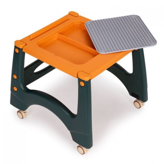 Scaun de masa 2 in 1 pentru copii ecotoys ha-033 - portocaliu edeediha-033orange