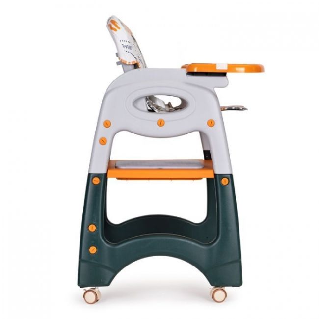 Scaun de masa 2 in 1 pentru copii ecotoys ha-033 - portocaliu edeediha-033orange