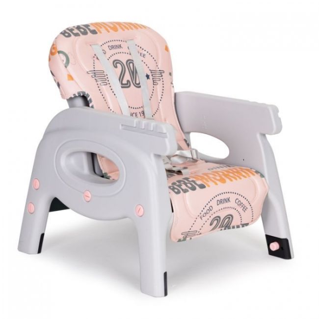 Scaun de masa 2 in 1 pentru copii ecotoys ha-033 - roz edeediha-033pink