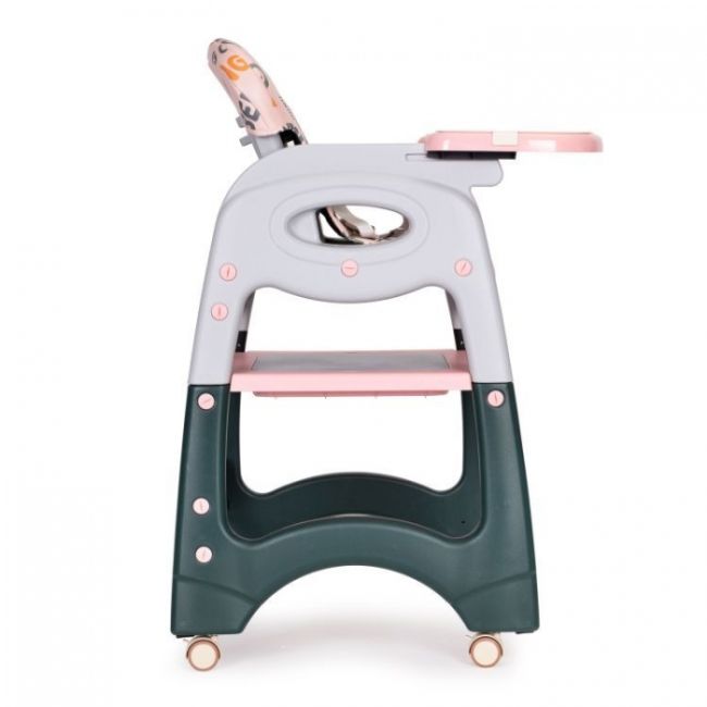 Scaun de masa 2 in 1 pentru copii ecotoys ha-033 - roz edeediha-033pink