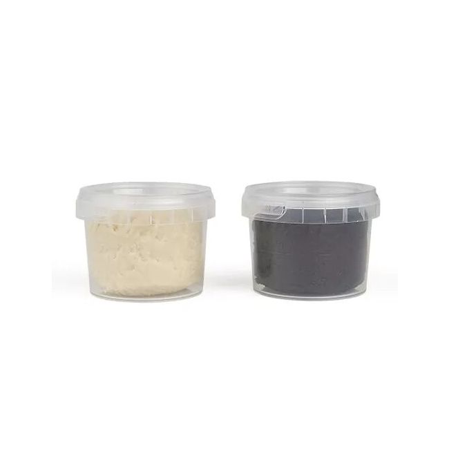 Set Plastilina organica, pentru copii, 2 ani+, la tub, 2 culori, moale, nelipicioasa, usor de modelat, Grunspecht 680-V2