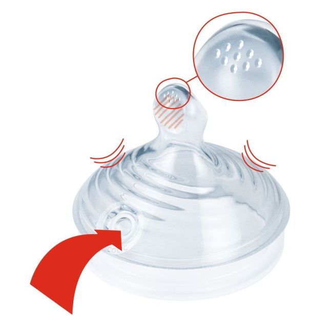 Biberon Nuk Nature Sense 150 Ml Tetina Silicon Orificiu S 0-6 luni ERFMAR-N7499