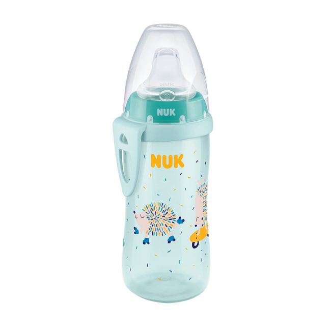 Cana Nuk Active 300 ml cu adaptor silicon de la 12 luni Verde ERFMAR-N5069