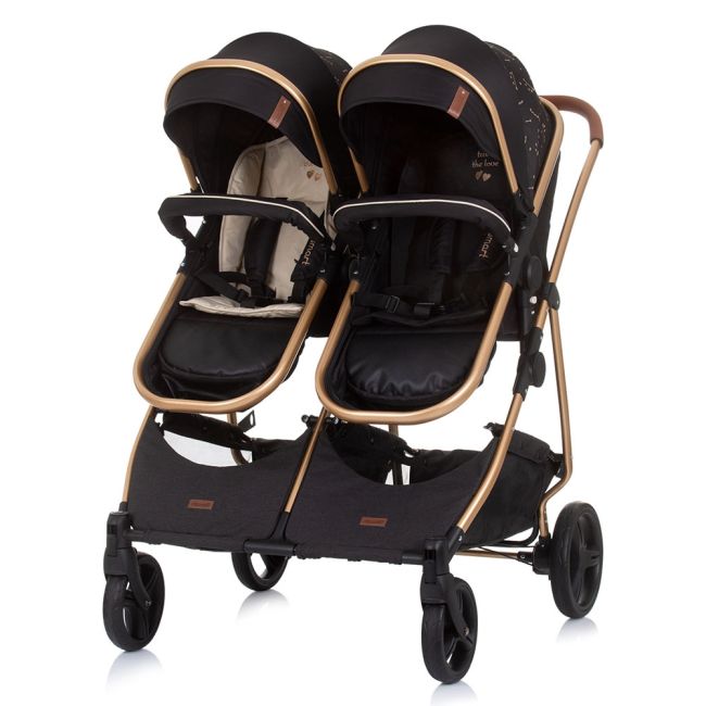 Carucior gemeni chipolino duo smart 2 in 1 ebony hubkbds02301eb