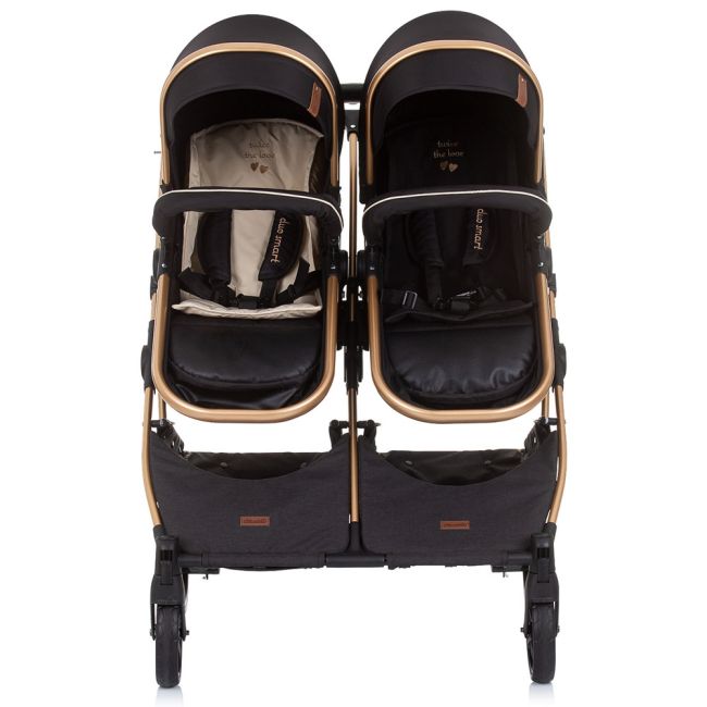 Carucior gemeni chipolino duo smart 3 in 1 ebony hubst-kbds02301eb