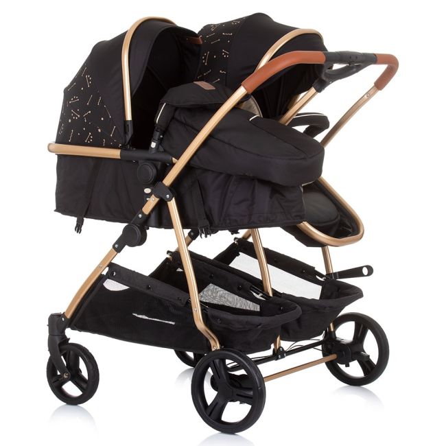 Carucior gemeni chipolino duo smart 3 in 1 ebony hubst-kbds02301eb
