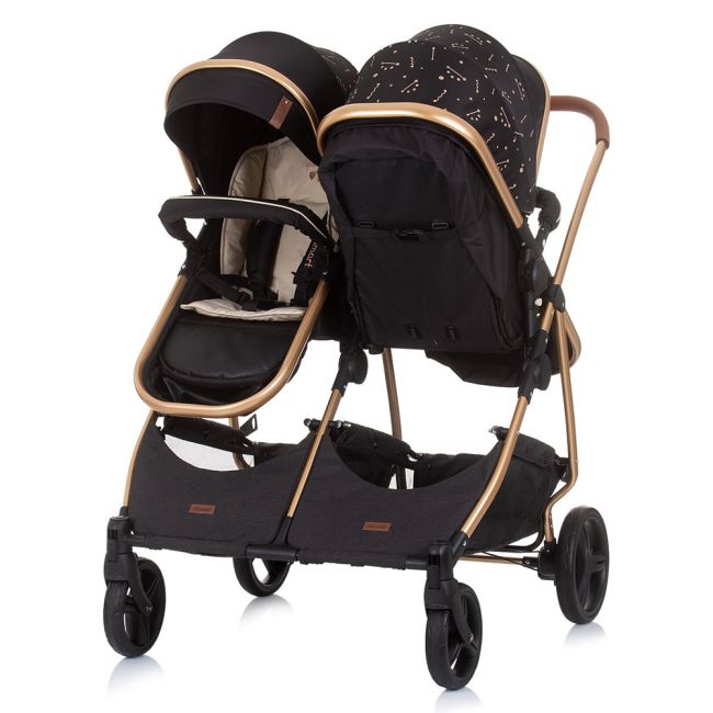 Carucior gemeni chipolino duo smart 3 in 1 ebony hubst-kbds02301eb