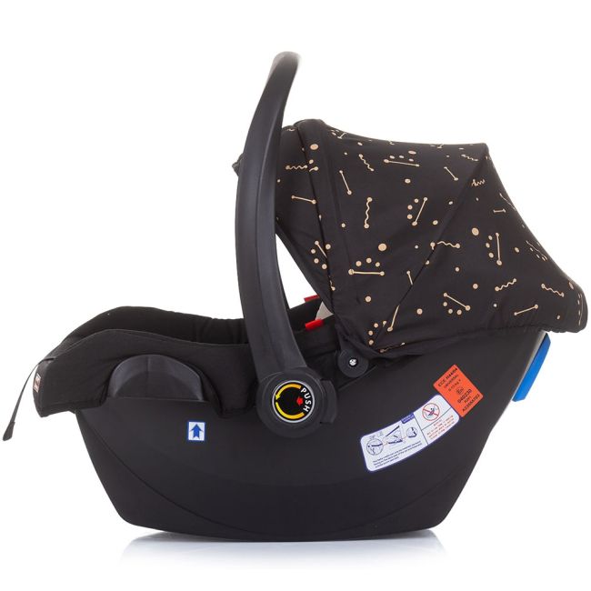 Carucior gemeni chipolino duo smart 3 in 1 ebony hubst-kbds02301eb
