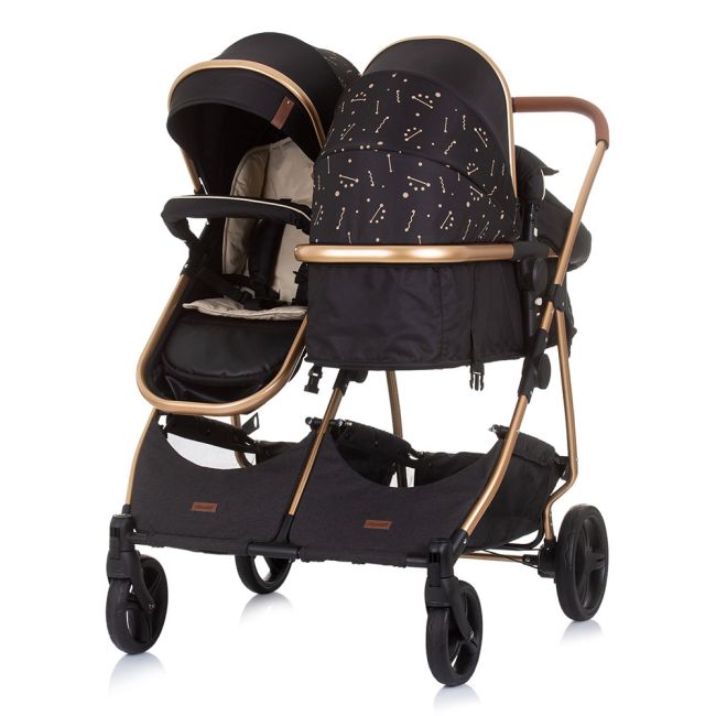 Carucior gemeni chipolino duo smart 3 in 1 ebony hubst-kbds02301eb