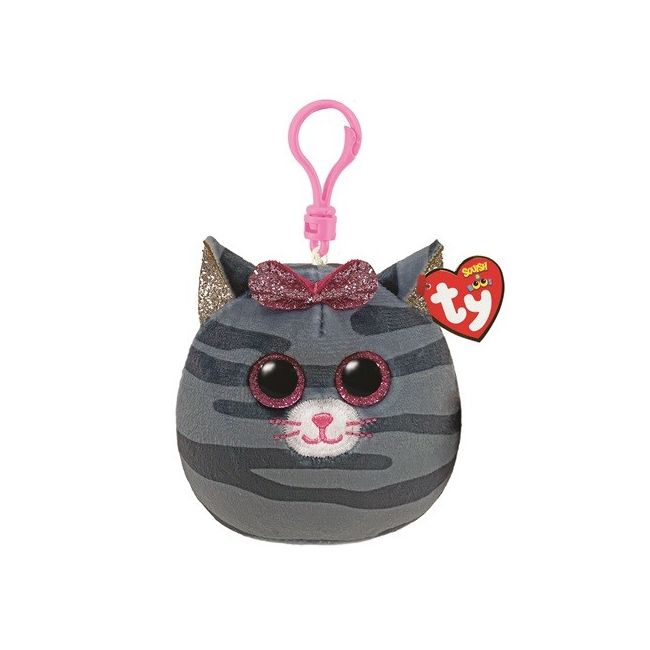 PLUS BRELOC TY 8.5CM SQUISHY BEANIES KIKI PISICUTA GRI VIVTY39565