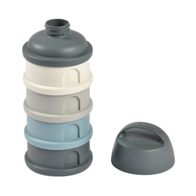 Recipient lapte praf 4 compartimente Beaba Mineral Grey/Blue ERFB911712
