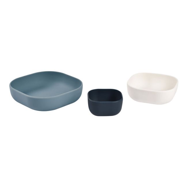 Set 3 boluri din silicon Beaba Night Blue ERFB913566