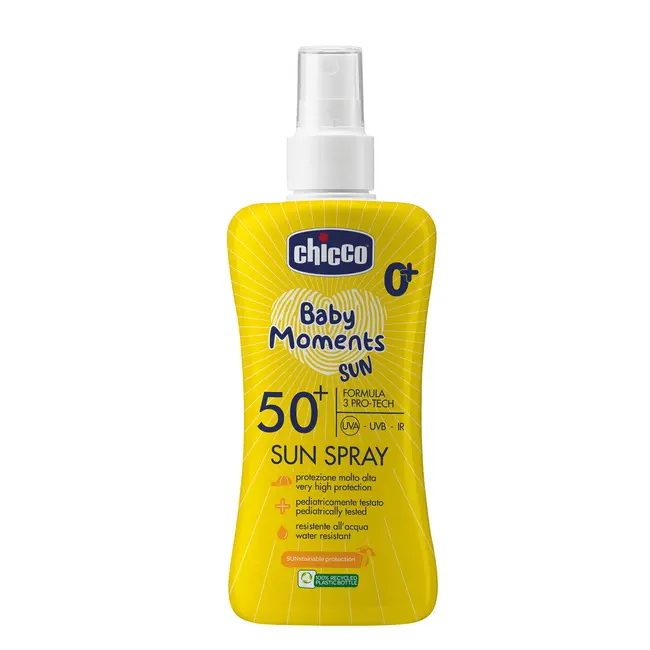 Spray protectie solara Chicco Baby Moments SPF 50+, 150 ml, 0 luni+ CHC11260-9