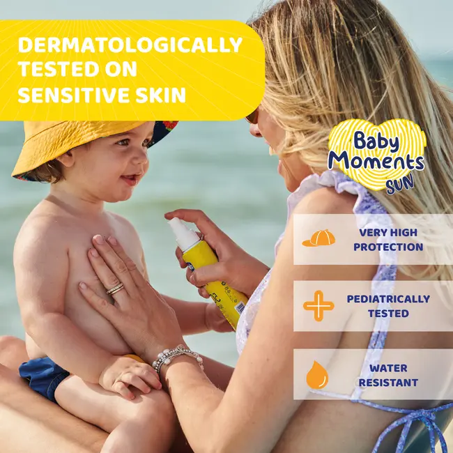 Spray protectie solara Chicco Baby Moments SPF 50+, 150 ml, 0 luni+ CHC11260-9