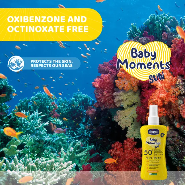 Spray protectie solara Chicco Baby Moments SPF 50+, 150 ml, 0 luni+ CHC11260-9