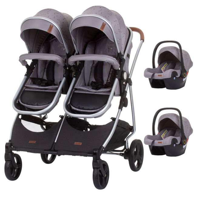 Carucior gemeni chipolino duo smart 3 in 1 graphite hubst-kbds02302gt