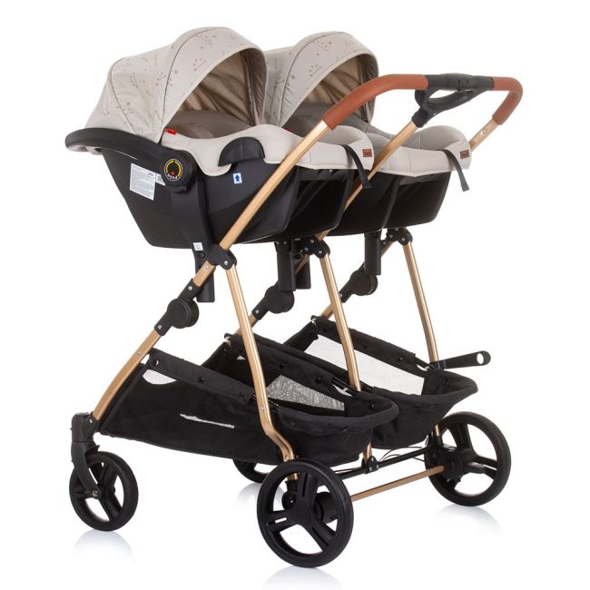 Carucior gemeni chipolino duo smart 3 in 1 sand hubst-kbds02303sa