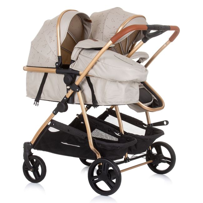 Carucior gemeni chipolino duo smart 3 in 1 sand hubst-kbds02303sa