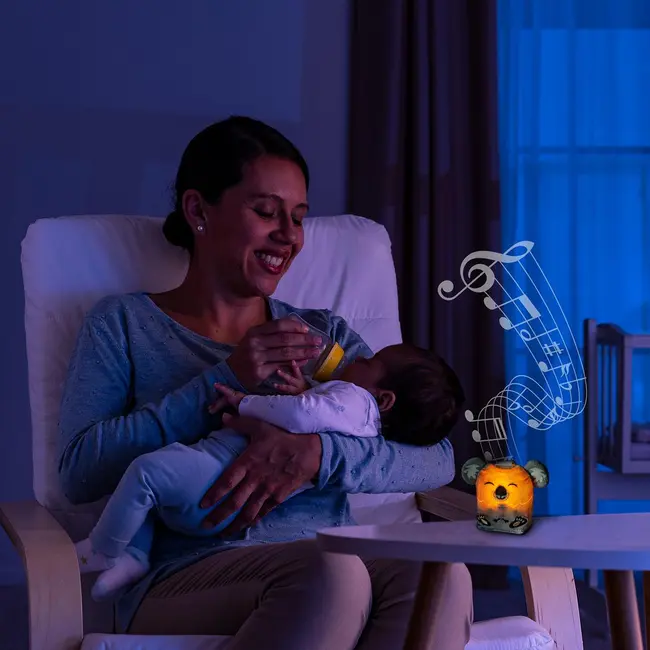 Jucarie din plus pentru somn Sleepy Koala, cu lumina de veghe si muzica pentru bebelusi, 0+ luni, Reer 52451