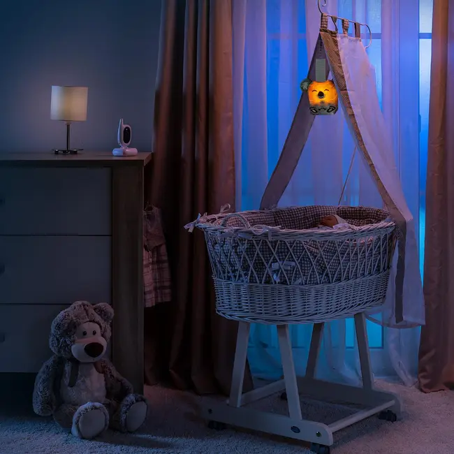 Jucarie din plus pentru somn Sleepy Koala, cu lumina de veghe si muzica pentru bebelusi, 0+ luni, Reer 52451