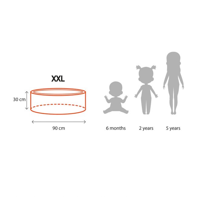 Piscina Uscata Cu 200 De Bile (alb, Transparent) Meowbaby  , 90x30 Cm, Catifea Roz Pudra Pjbveo315