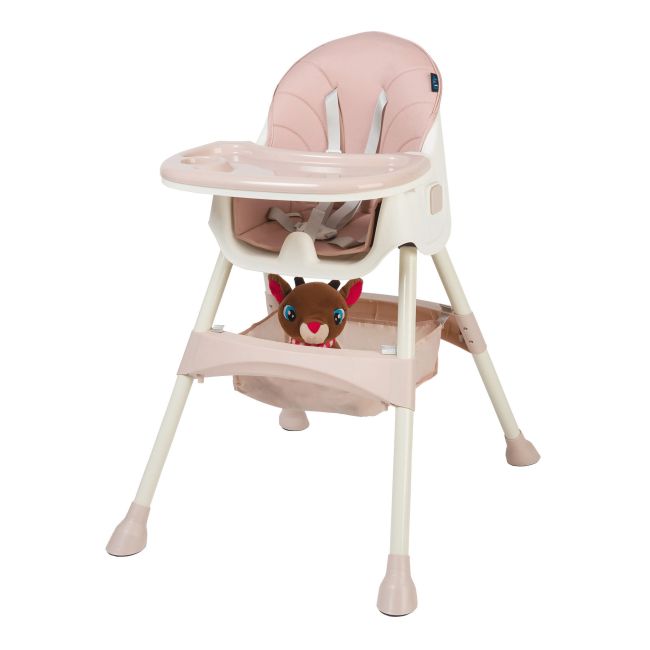Scaun de masa 2 in 1 Juju Eat&Smile, Pink JUJJU1027-Pink