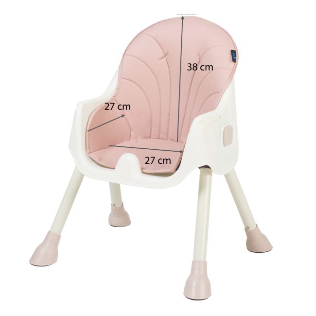Scaun de masa 2 in 1 Juju Eat&Smile, Pink JUJJU1027-Pink