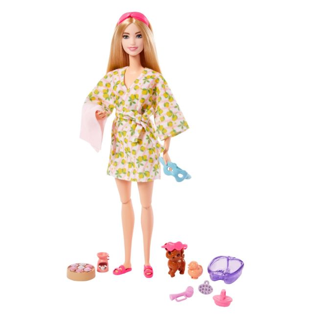 BARBIE SET DE JOACA CU ACCESORII PAPUSA BARBIE O ZI LA SPA VIVMTGKH73_HKT90