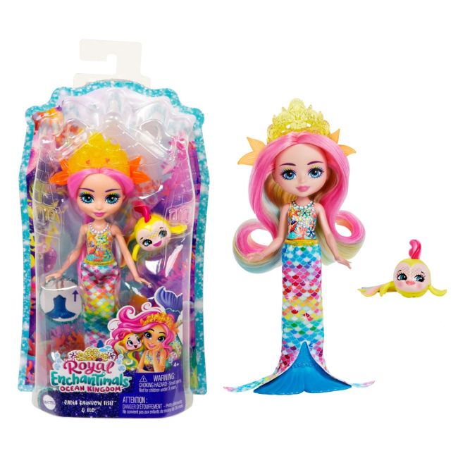 ENCHANTIMALS PAPUSI SI ANIMALUTE RADIA RAINBOW FISH SI FLO VIVMTFNH22_HCF68
