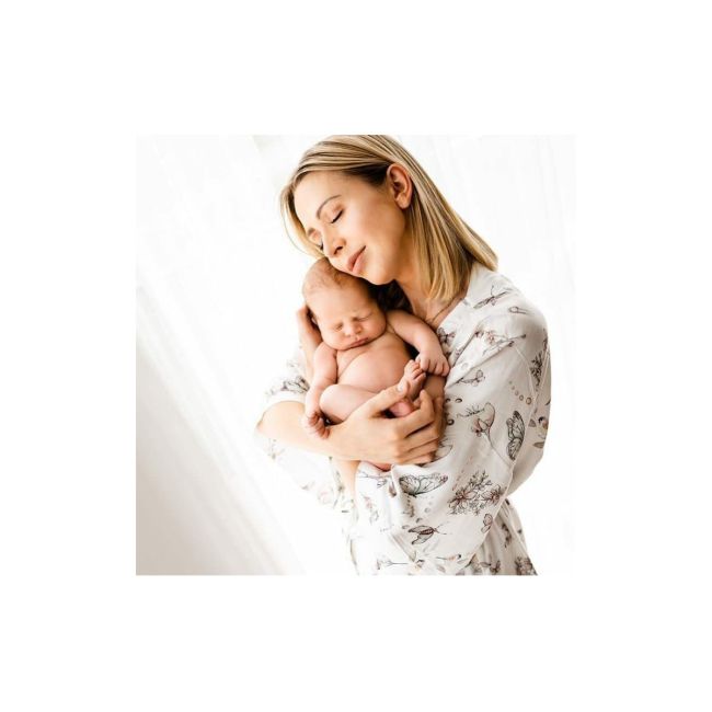 Halat   Kimono Pentru Gravide Si Mamici, Vascoza Si In, Marime Universala, Natural Pjb487494