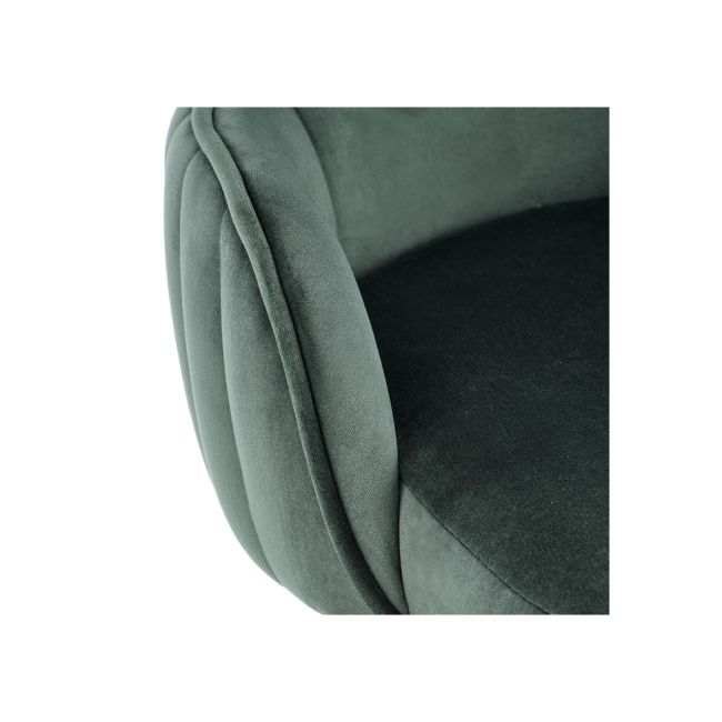 Scaun birou din catifea hm timoteo, baza cromata aurie, rotire 360 ˚, 100 kg, verde drm10135