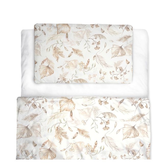 Set Pilota 220x75 Cm Si Perna 40 X 60 Cm Pentru Prescolari, Bumbac Premium Si Umplutura Hipoalergenica Babysoft, Fata Dubla, Boho Pjb489030