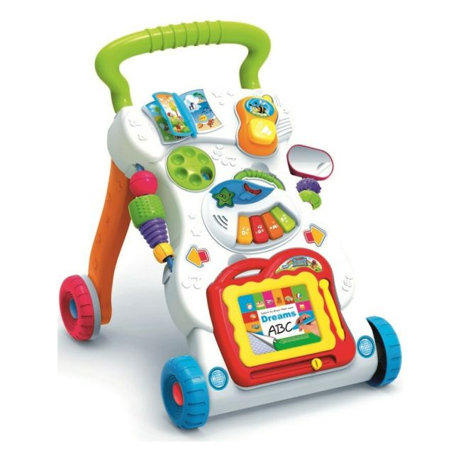 Antepremergator educational cu sunete si lumini, Cu panou detasabil, Cu mini pian, Baby Mix BYN38645