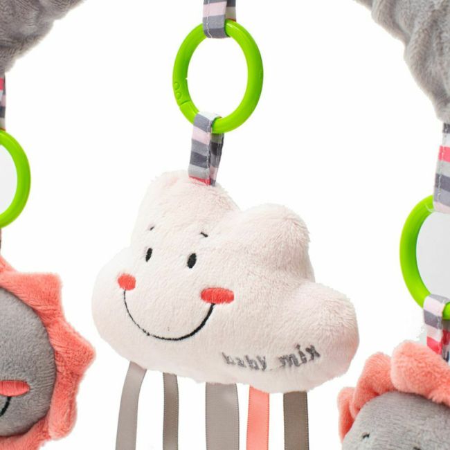 Arcada universala cu jucarii din plus, Pentru landou, Carucior, Scaun de masa, Patut, Baby Mix, Cloud BYN45090