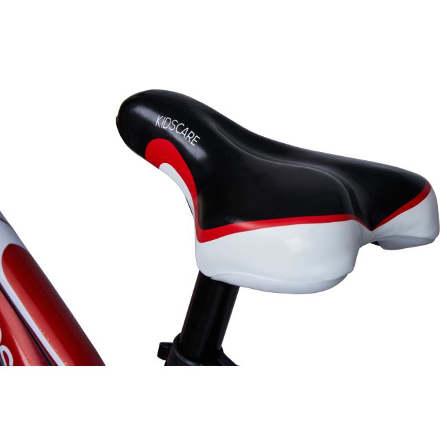 Bicicleta pentru copii 3-6 ani HappyCycles KidsCare, roti 14 inch, cu roti ajutatoare si frane pe disc, rosu SUPKC_HC14-red
