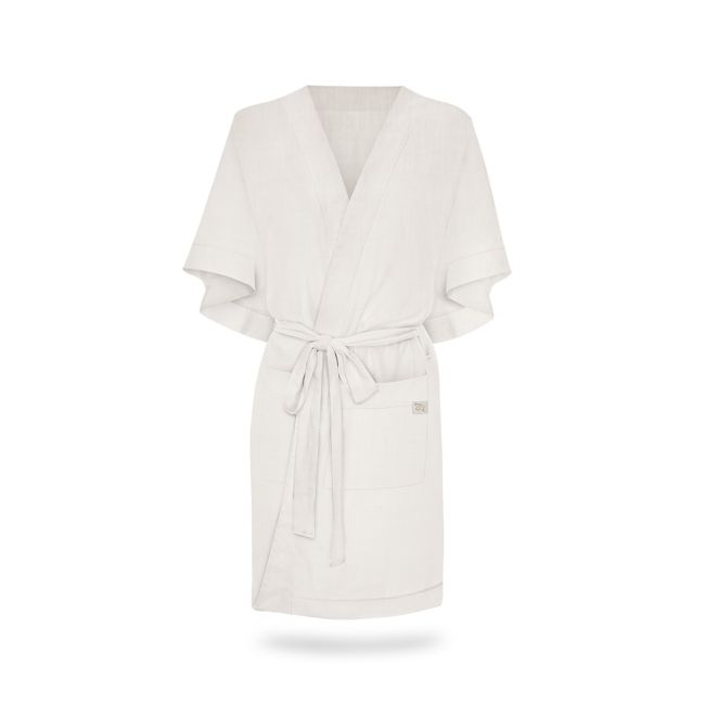 Halat   Kimono Pentru Gravide Si Mamici, Vascoza Si In, Marime Universala, Alb Pjb487517