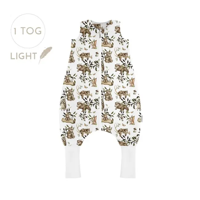 Sac De Dormit Cu Picioare, Bumbac 1 Tog, Happy Bear, Xs, 6 - 12 Luni Pjb602609