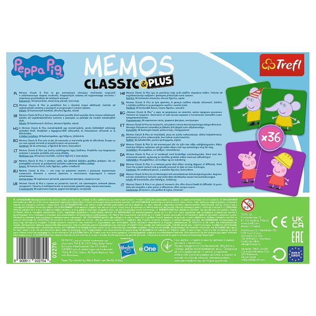 JOC MEMOS CLASSIC PLUS PEPPA PIG VIV02270