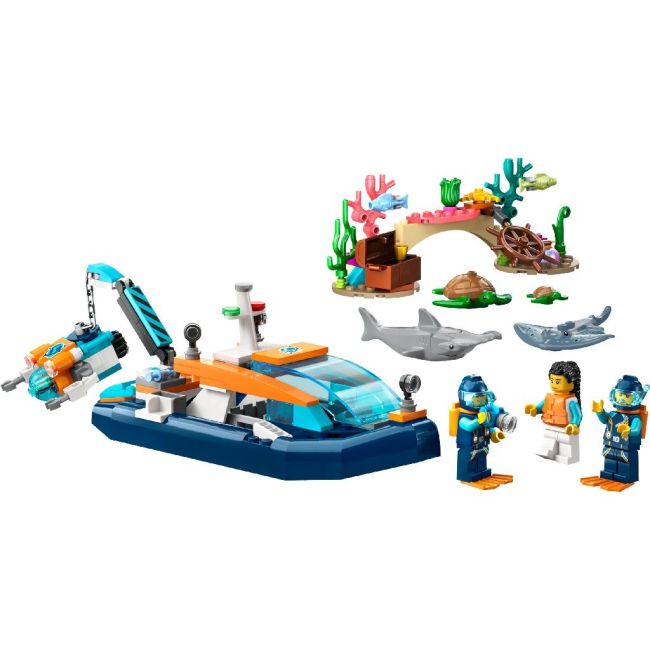 LEGO CITY BARCA PENTRU SCUFUNDARI DE EXPLORARE 60377 VIVLEGO60377